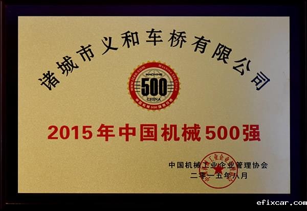 18luck在线娱乐网公司连续十三年荣获“中国机械500强”荣誉称号