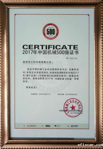 2017中国机械500强b