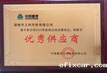 2018重汽优秀供应商